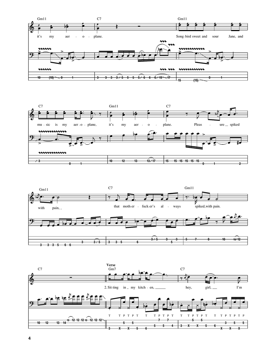 Aeroplane Acoustic Guitar scores gallery preview page 4