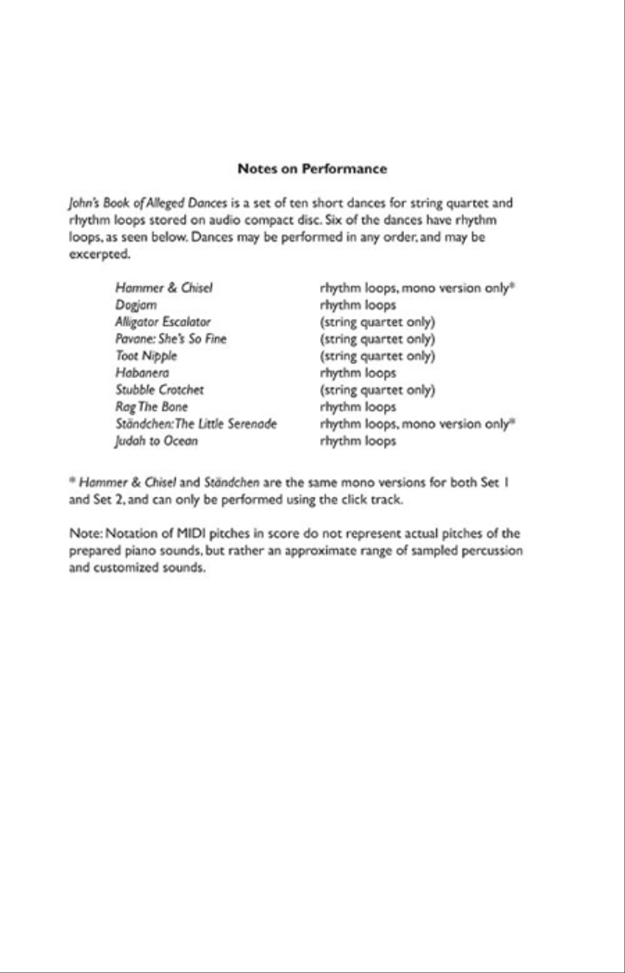 John's Book of Alleged Dances String Quartet scores gallery preview page 4