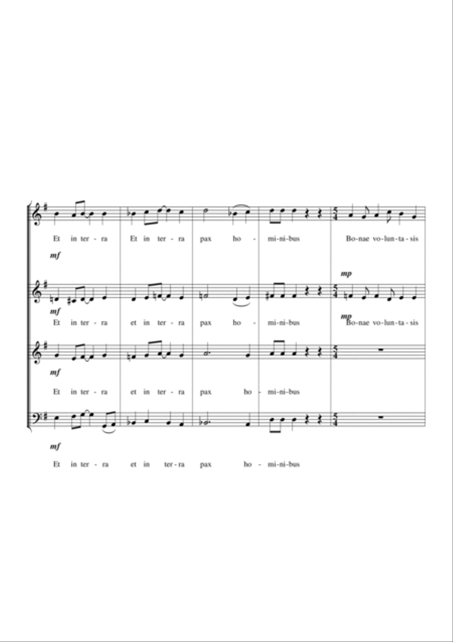 Gloria! Gloria! 4-Part scores gallery preview page 5
