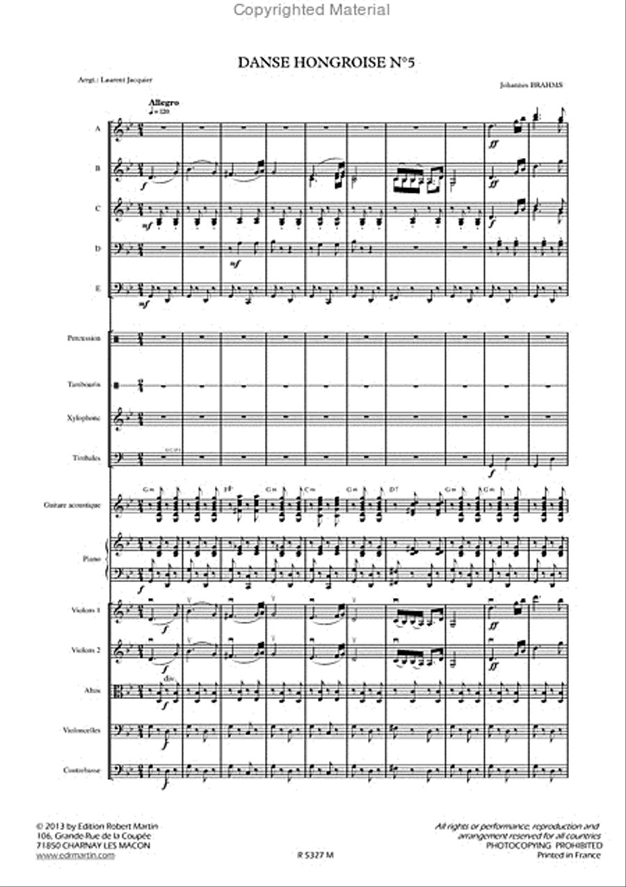 Danse hongroise n°5 Danse hongroise n°5 Orchestra scores gallery preview page 2