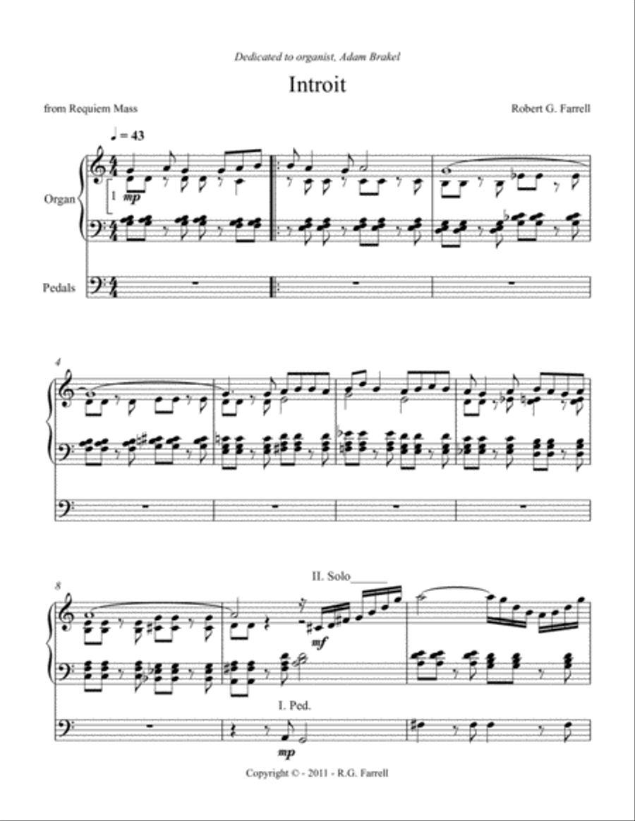 Introit Introit Organ Solo scores gallery preview page 1