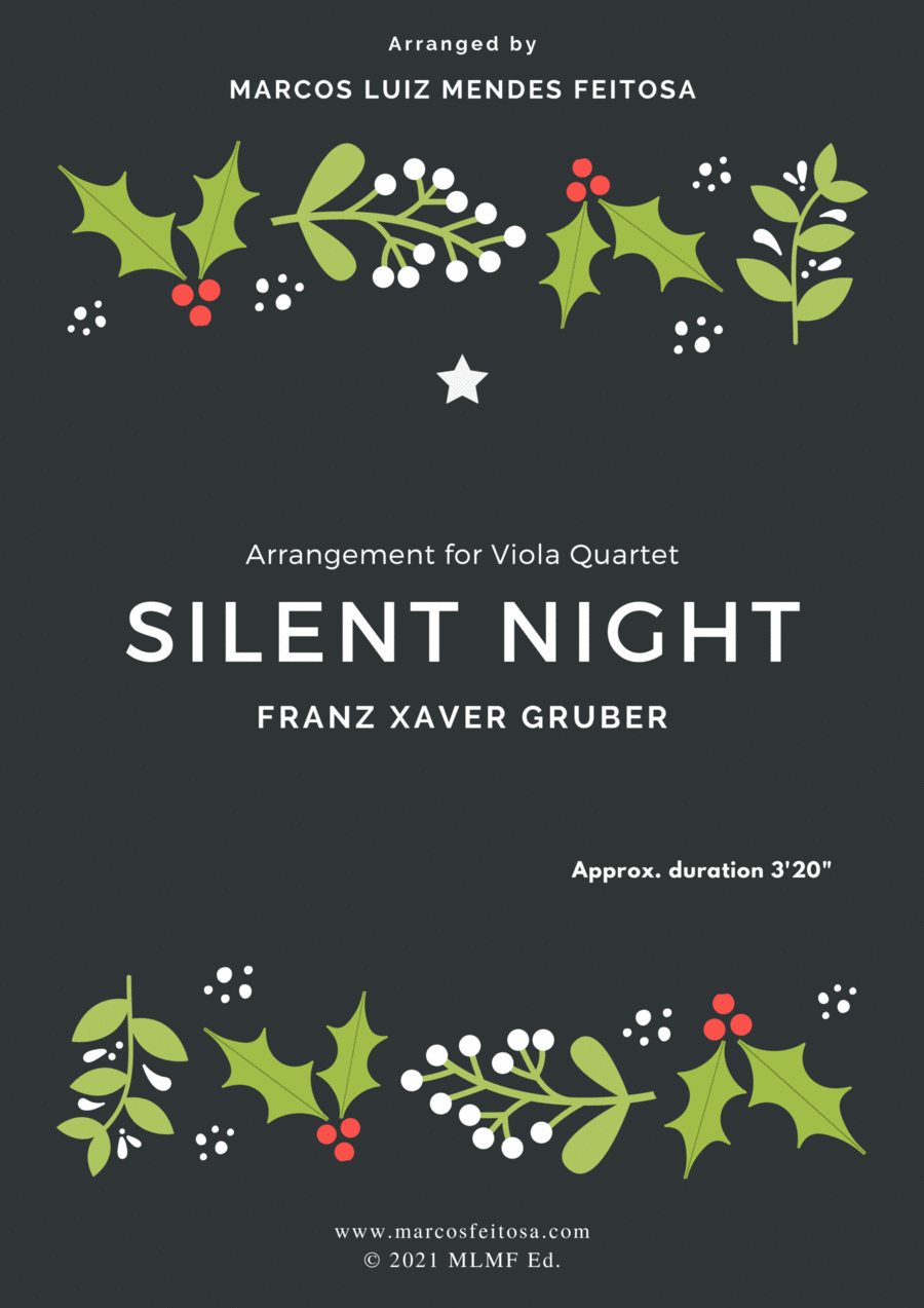Silent Night - Viola Quartet String Quartet scores gallery preview page 1