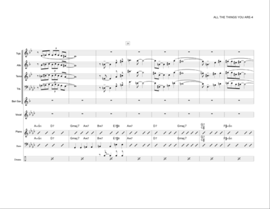 All The Things You Are Jazz Ensemble scores gallery preview page 5
