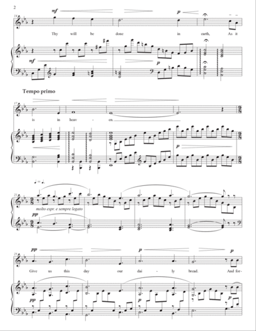 The Lord's Prayer Voice scores gallery preview page 3