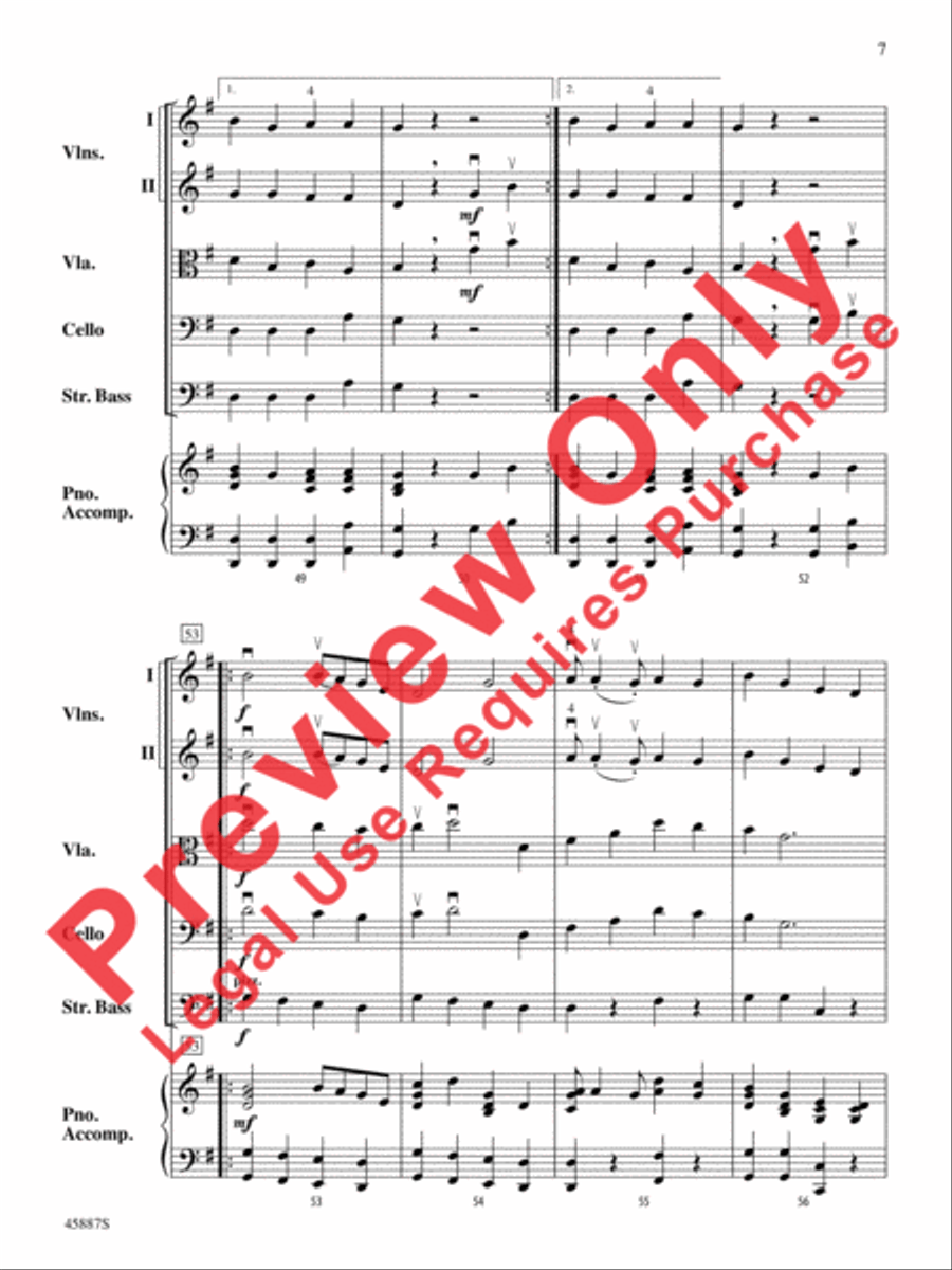 Go Tell It on the Mountain String Orchestra scores gallery preview page 7