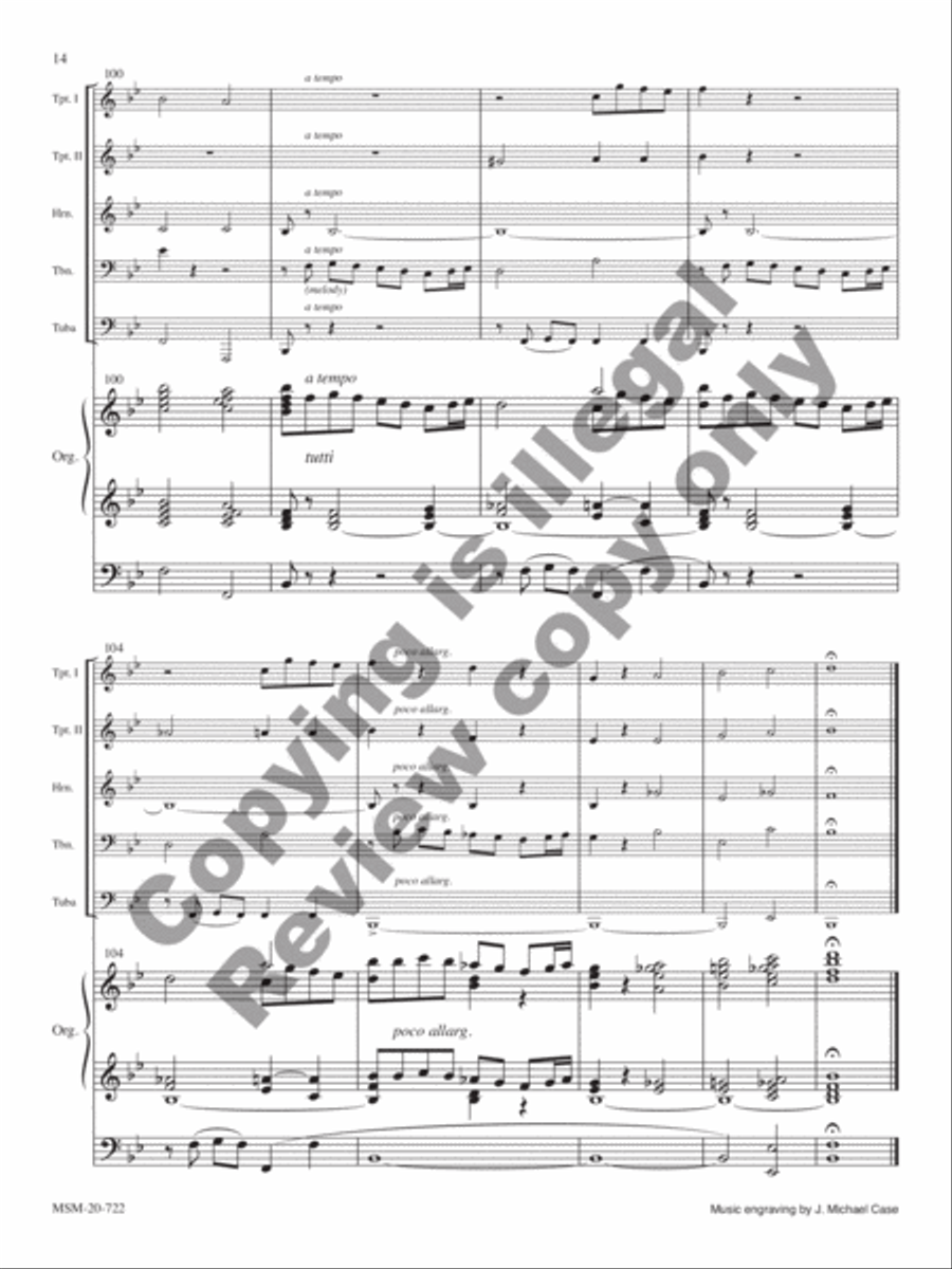 Grand Chœur for Organ and Brass Quintet Organ scores gallery preview page 10