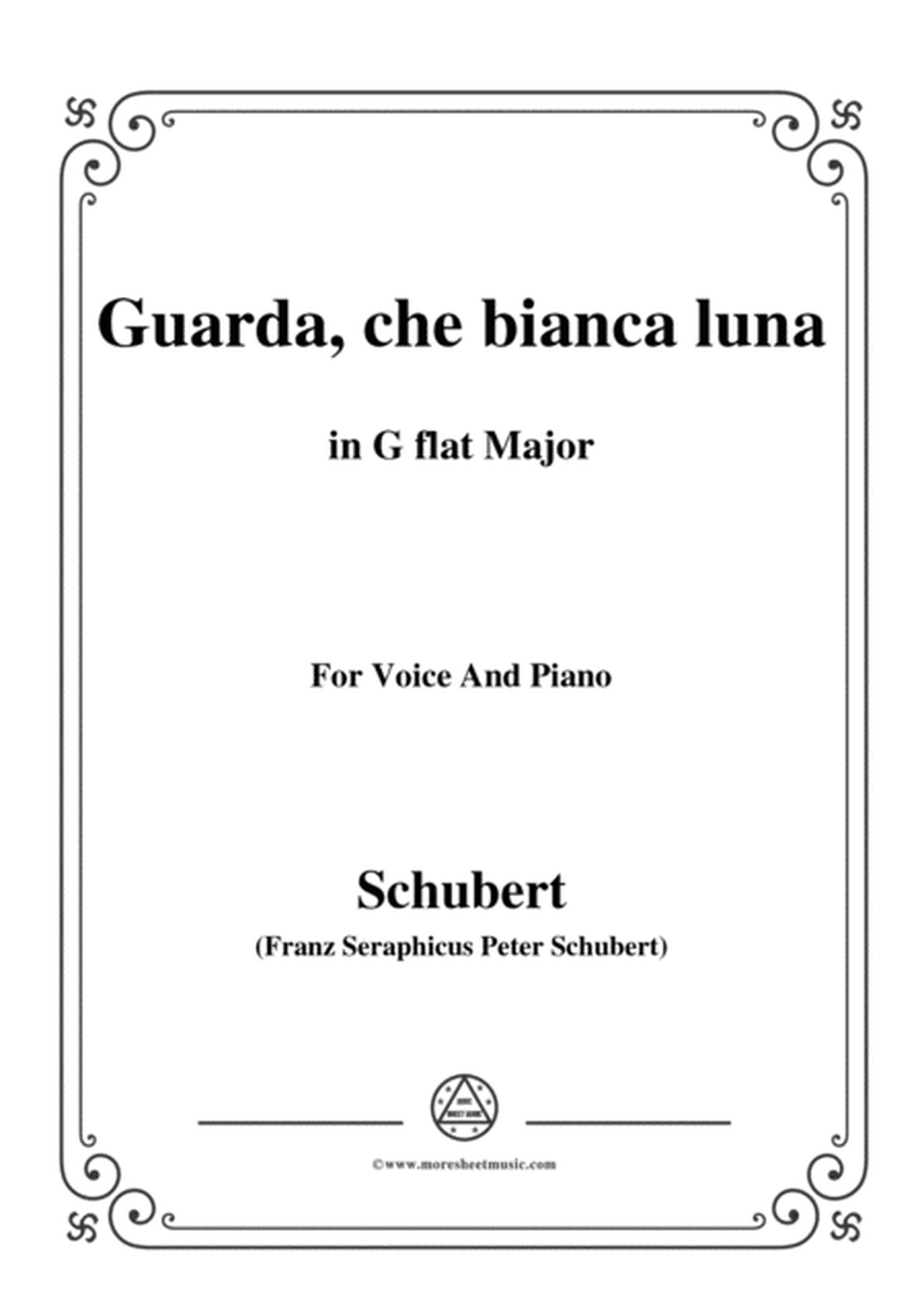 Schubert-Guarda,che bianca luna,in G flat Major,for Voice&Piano image number null