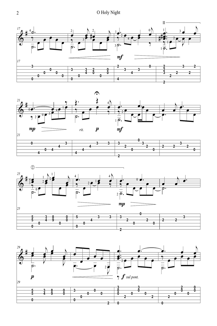 O holy night classical guitar new arrivals