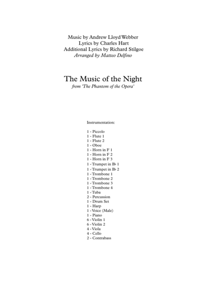 The Music of the Night (Solo Voice and Full Orchestra)