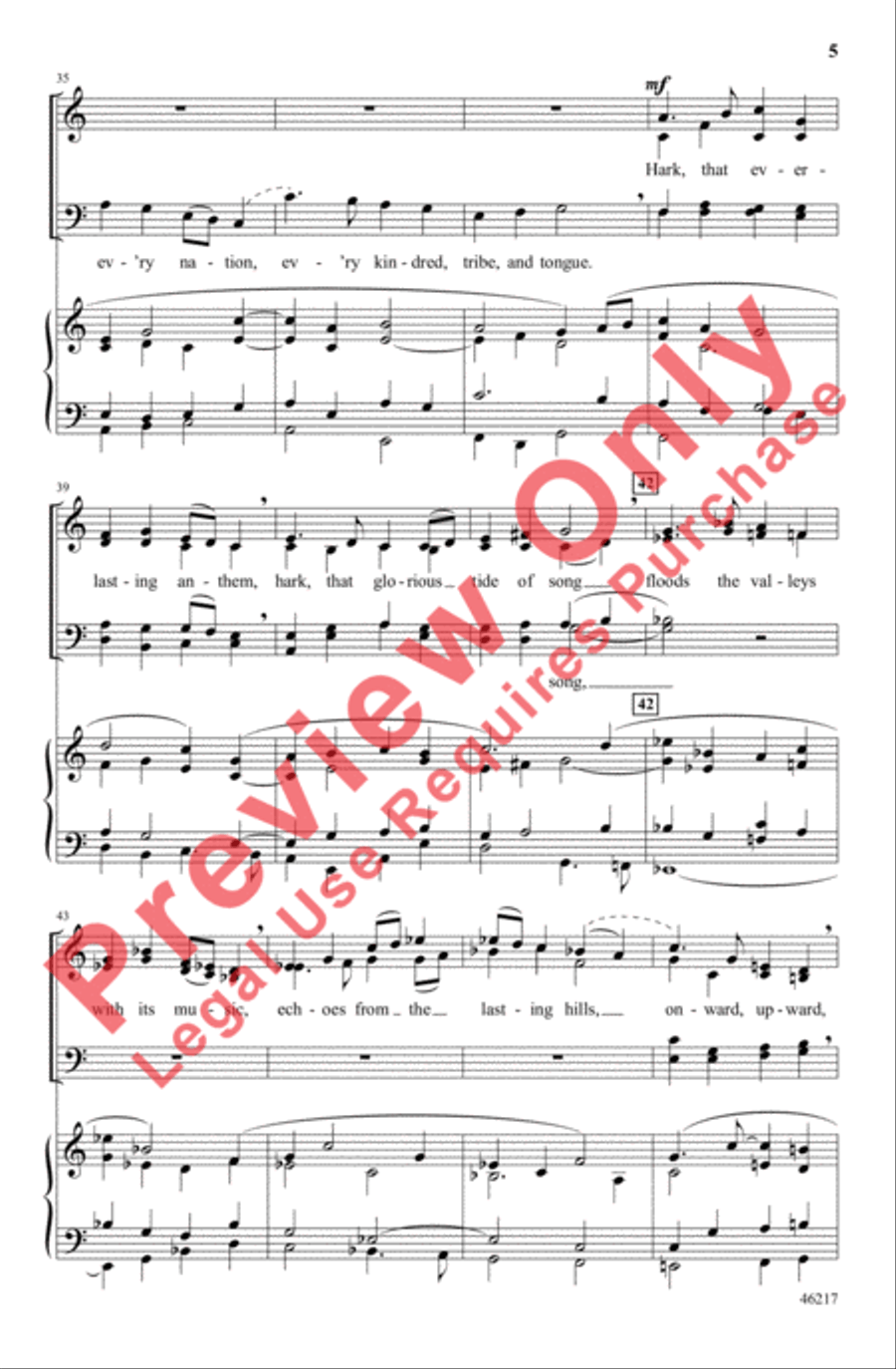 Hark, Creation's Alleluia 4-Part scores gallery preview page 5