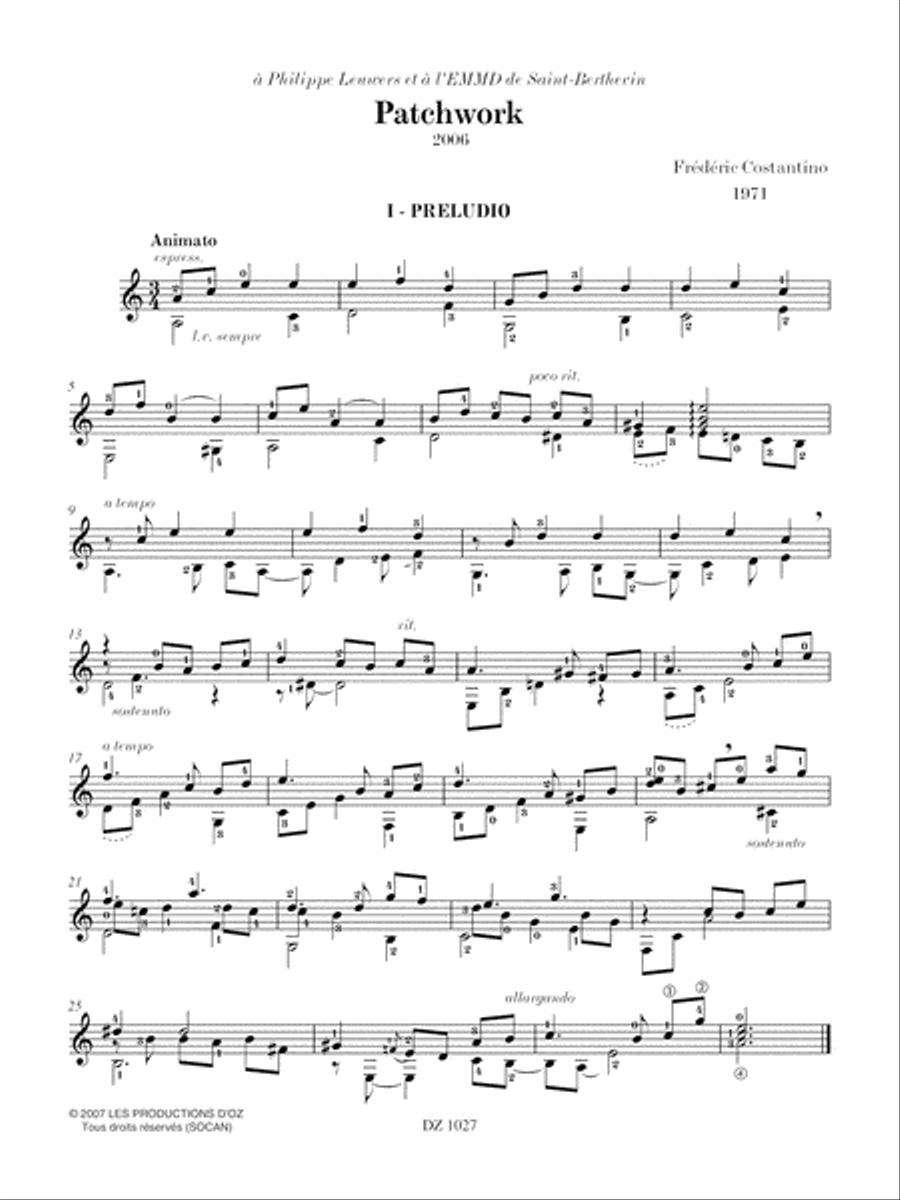 Patchwork Classical Guitar scores gallery preview page 3