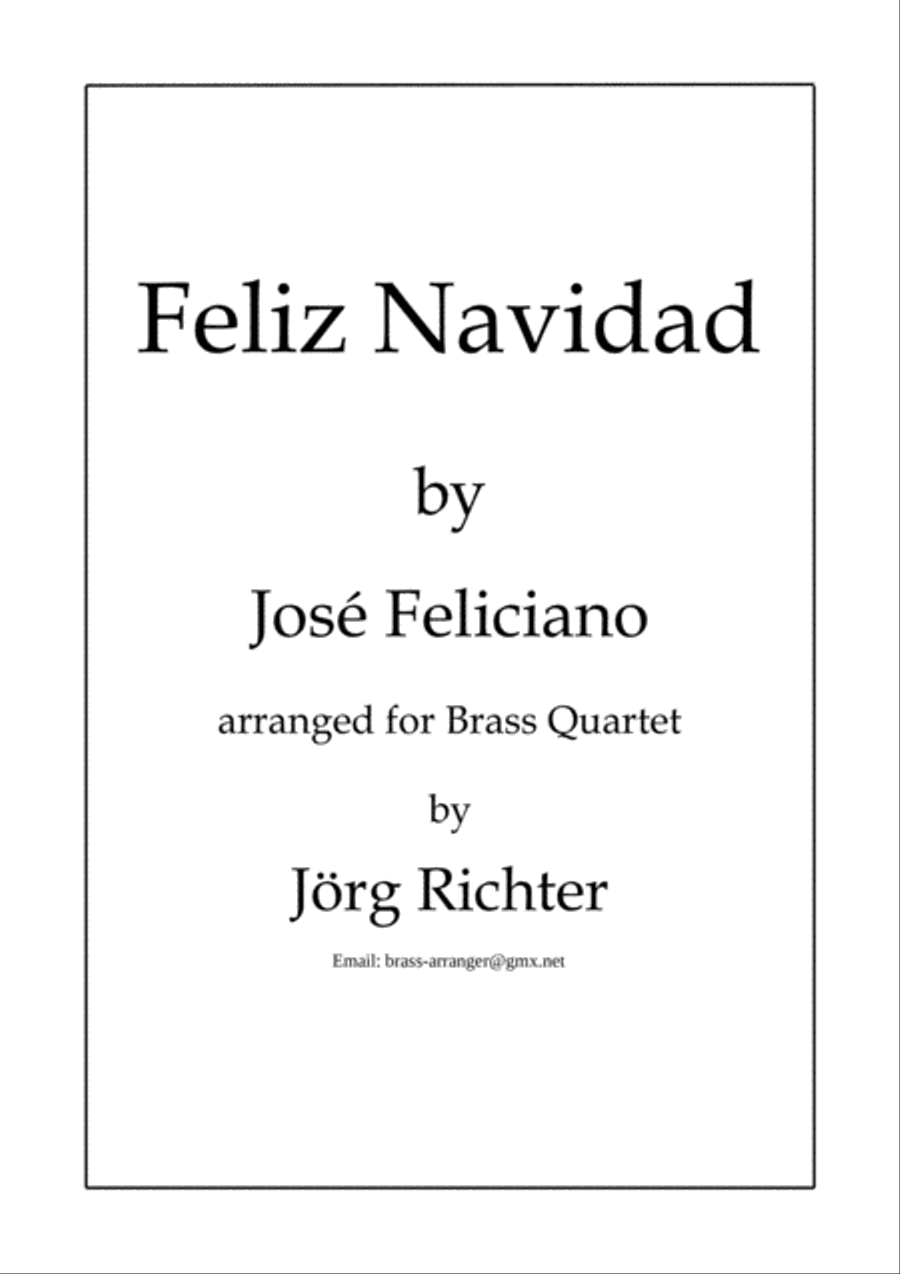 Feliz Navidad Brass Ensemble scores gallery preview page 1