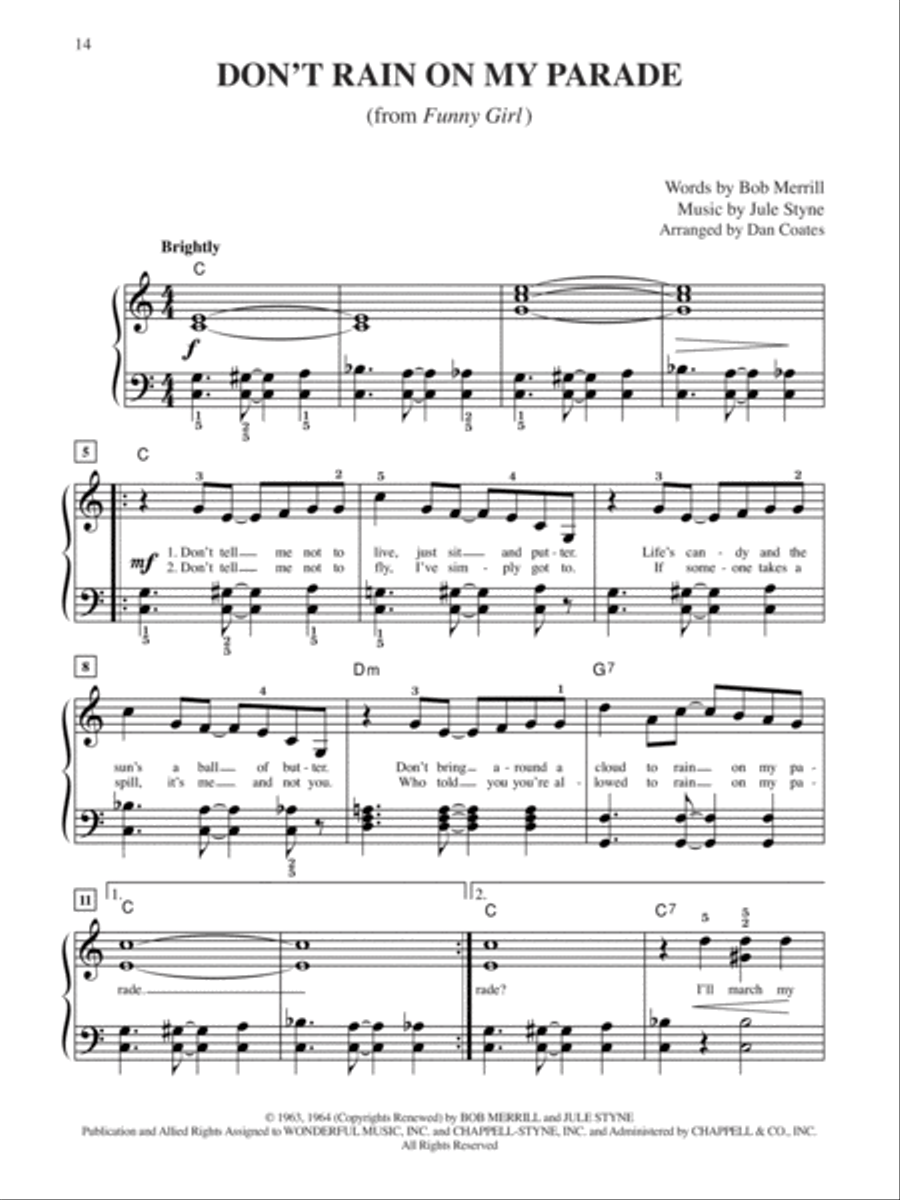 10 for 10 Sheet Music Musicals Easy Piano scores gallery preview page 3
