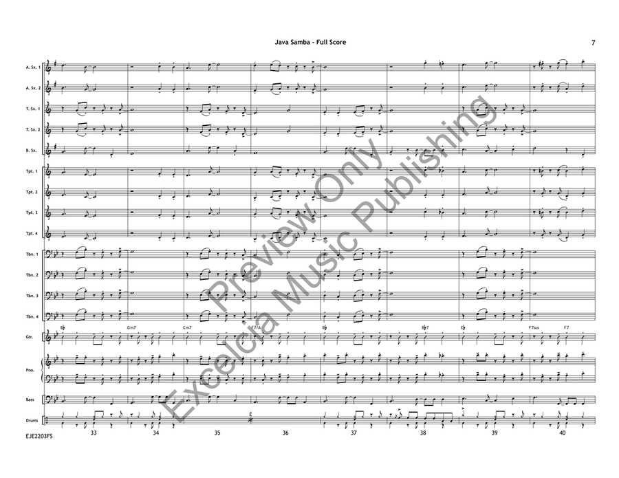 Java Samba Jazz Ensemble scores gallery preview page 6