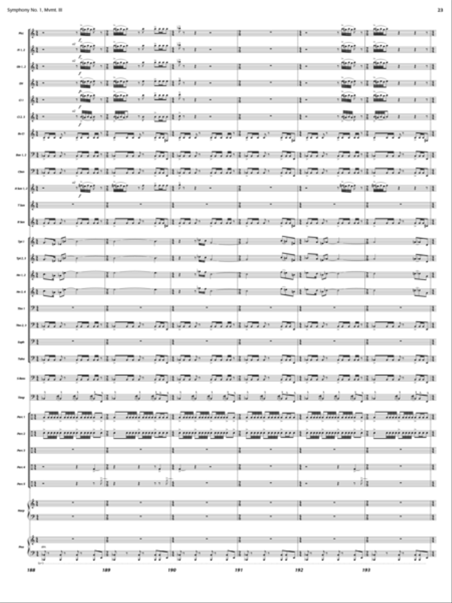 And the Earth Trembled (Symphony 1, New Day Rising, Mvt. III) Concert Band scores gallery preview page 22
