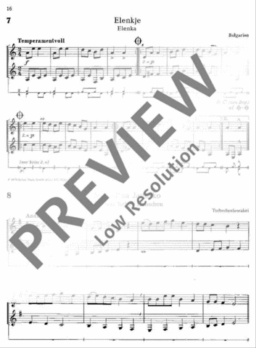 Folklore international Clarinet Duet scores gallery preview page 17