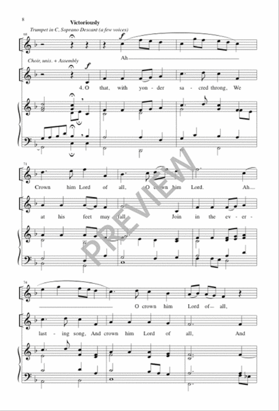 All Hail the Power of Jesus' Name 2-Part scores gallery preview page 9