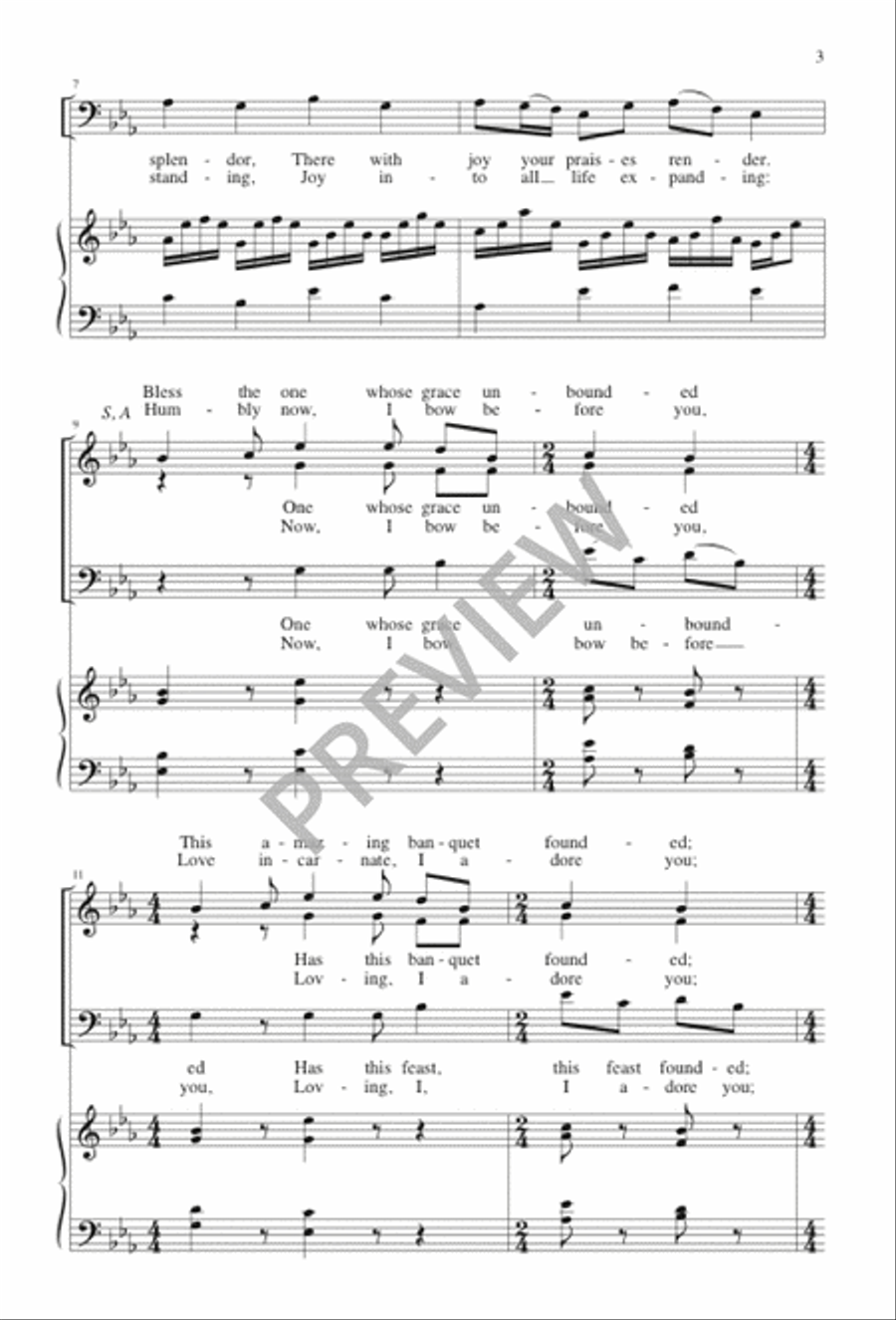 Soul, Adorn Yourself with Gladness 3-Part scores gallery preview page 3