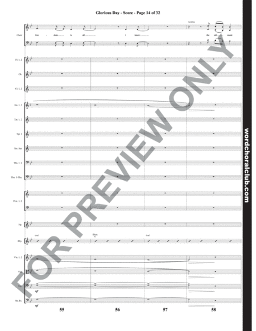 Glorious Day with Christ the Lord Is Risen Today - Orchestration Choir scores gallery preview page 15