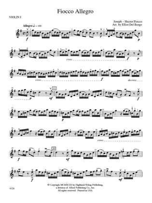 Fiocco Allegro: 1st Violin