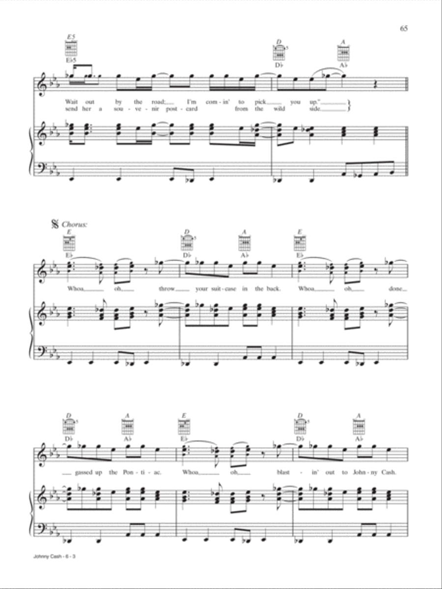 Johnny Cash Piano, Vocal, Guitar scores gallery preview page 3