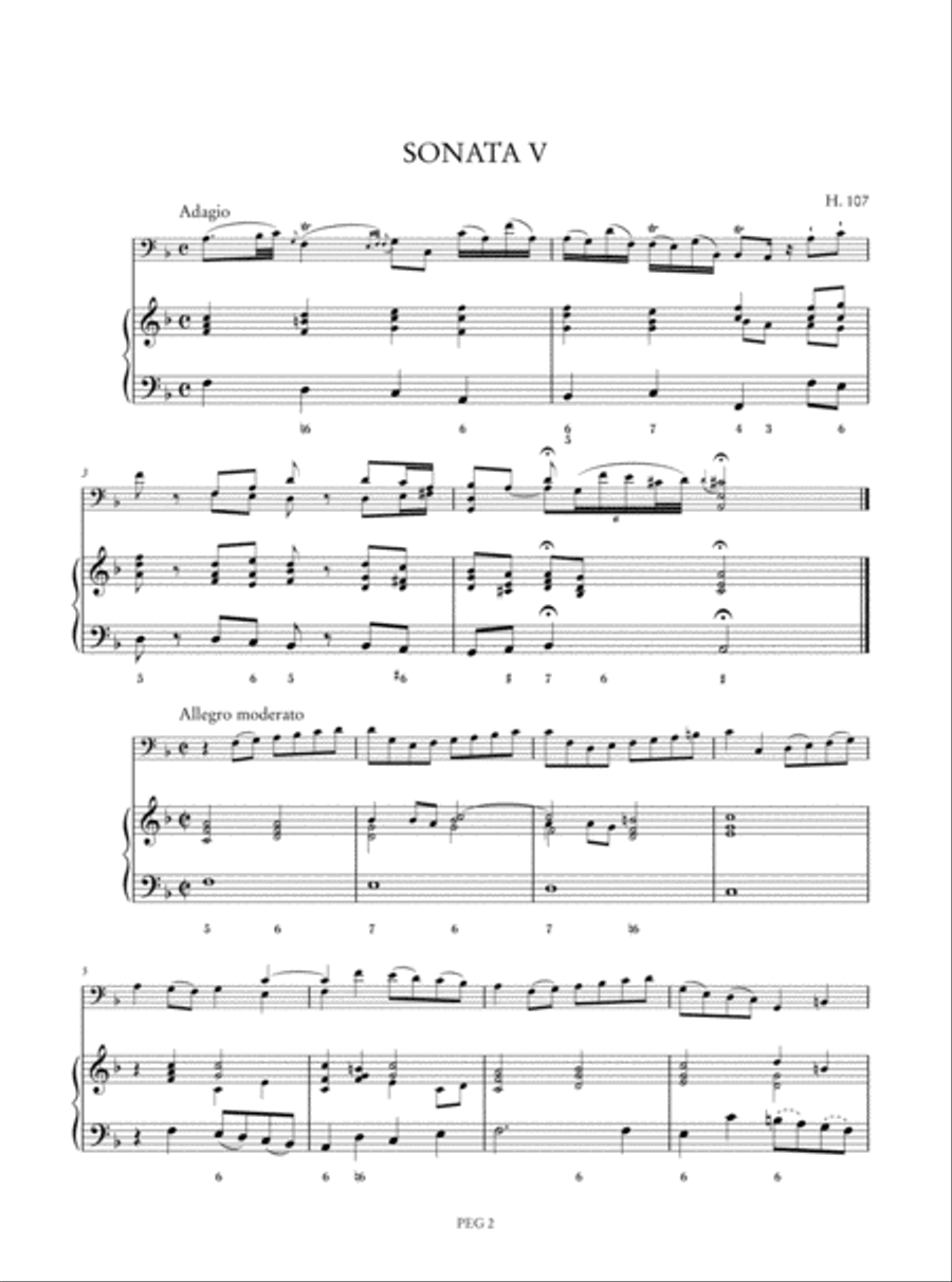 6 Sonatas Op. 5 (H. 103-108) for Violoncello and Basso Continuo - Vol. 2: Sonatas IV-VI Cello scores gallery preview page 3