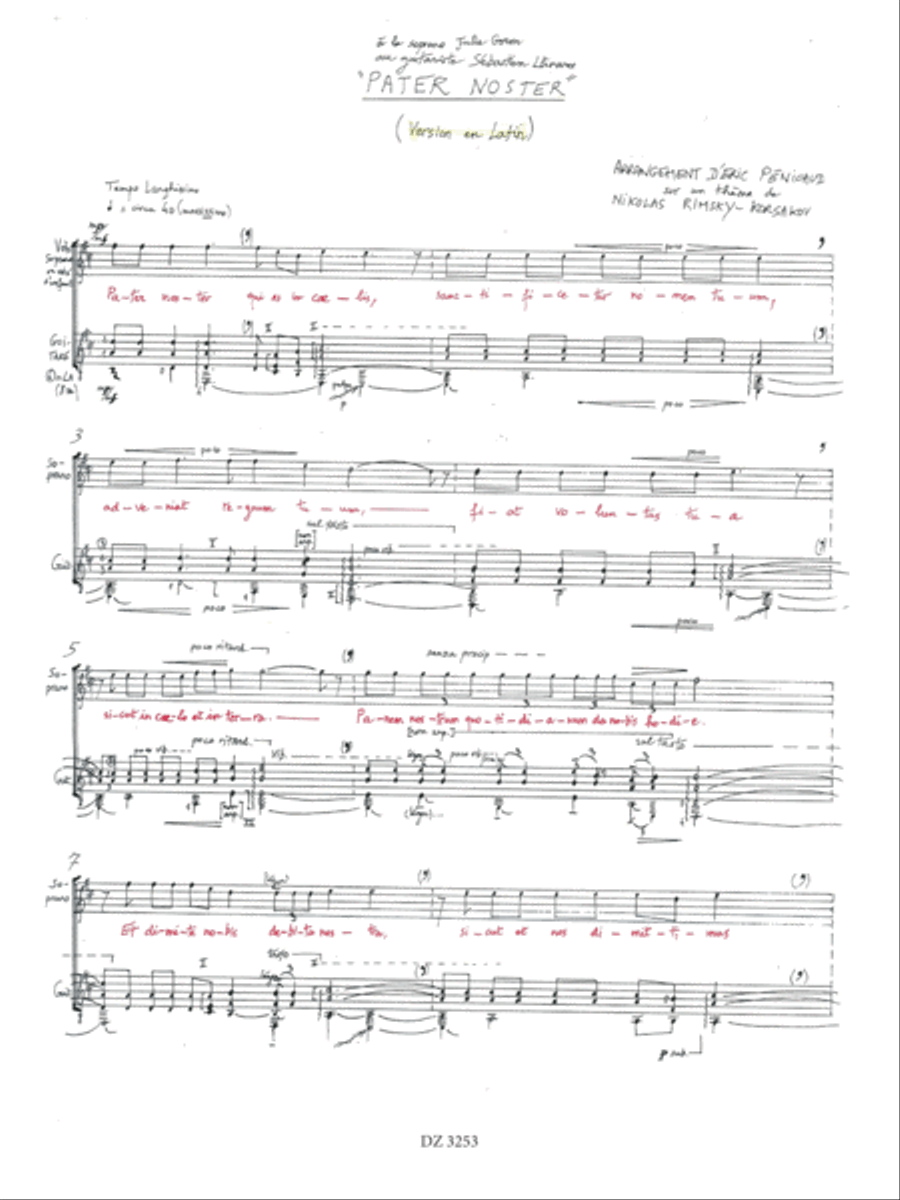 Pater Noster Classical Guitar scores gallery preview page 6