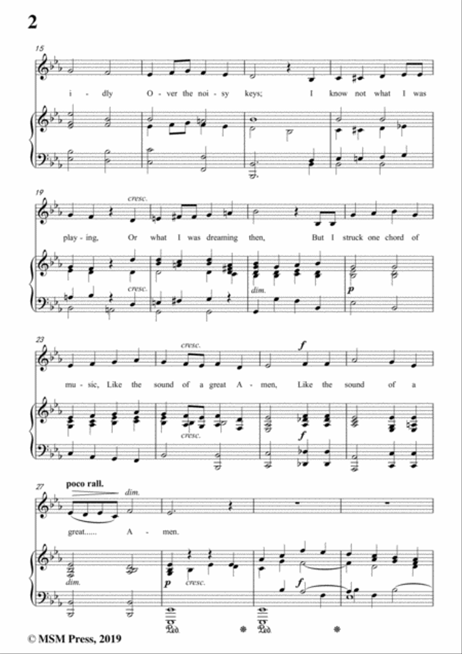 Arthur Sullivan-Lost Chord,in E flat Major,for Voice and Piano Voice Solo scores gallery preview page 4