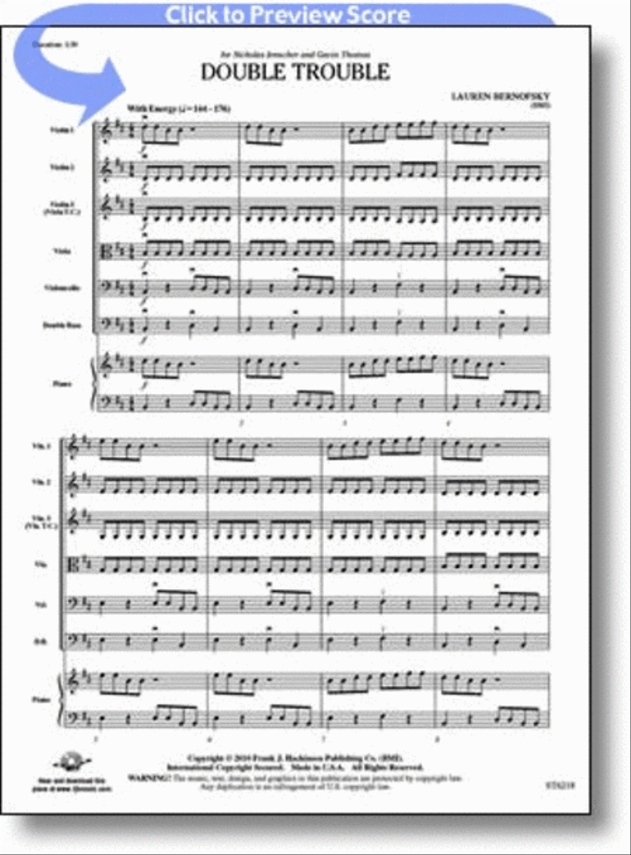 Double Trouble String Orchestra scores gallery preview page 1