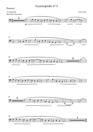 Gymnopédie nº 3 - For Bassoon