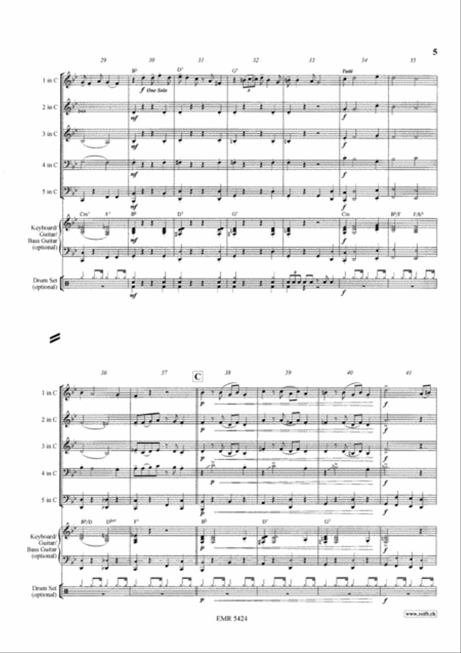 Black Bottom Stomp Woodwind Quintet scores gallery preview page 5