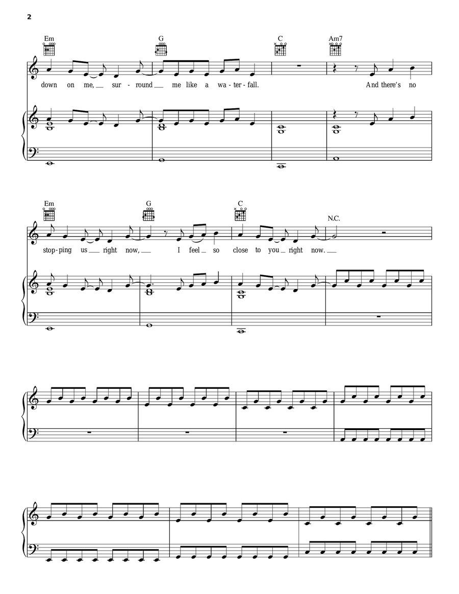 Feel So Close Feel So Close Piano, Vocal, Guitar scores gallery preview page 2