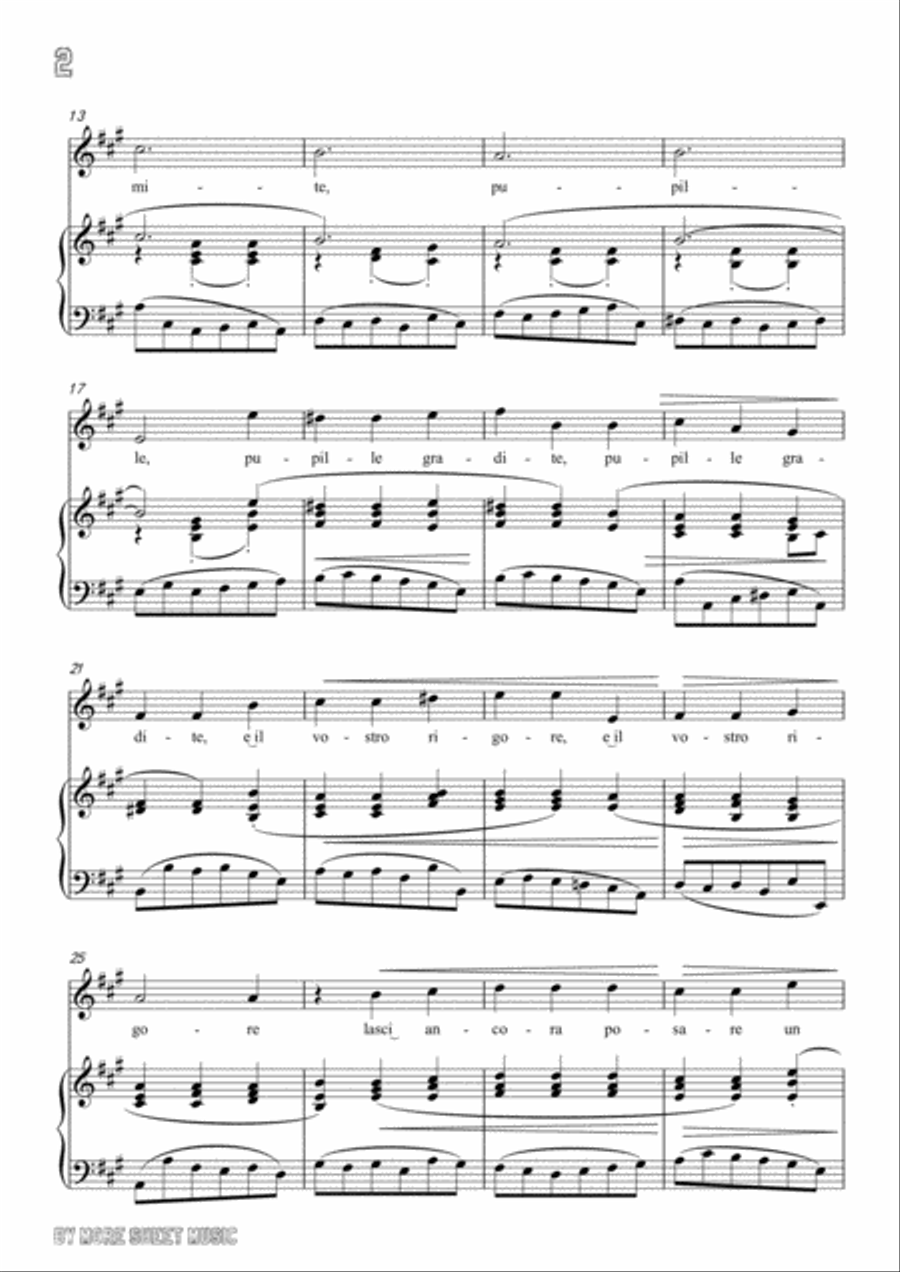 Bassani-Posate! Dormite! in A Major,for voice and piano