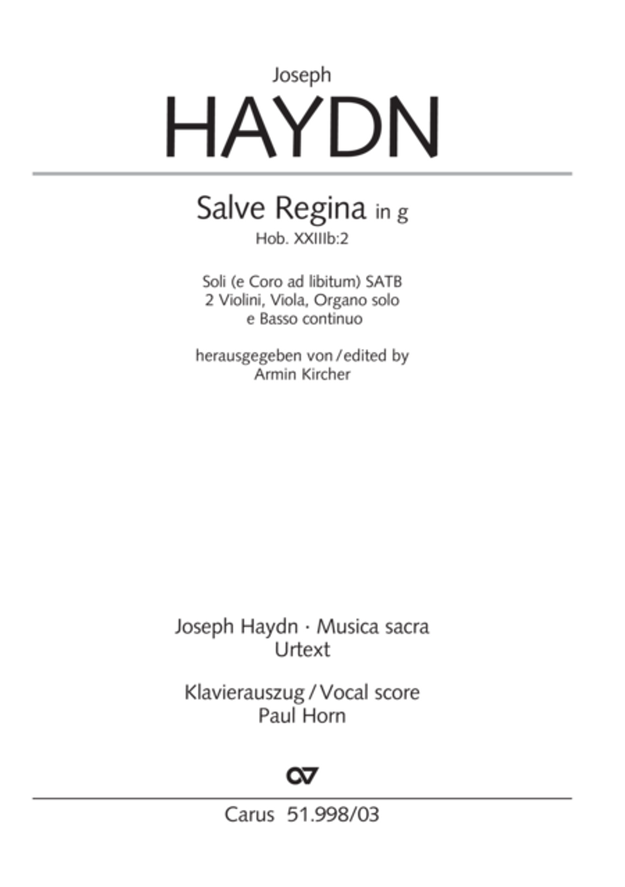 Salve Regina in g 4-Part scores gallery preview page 2