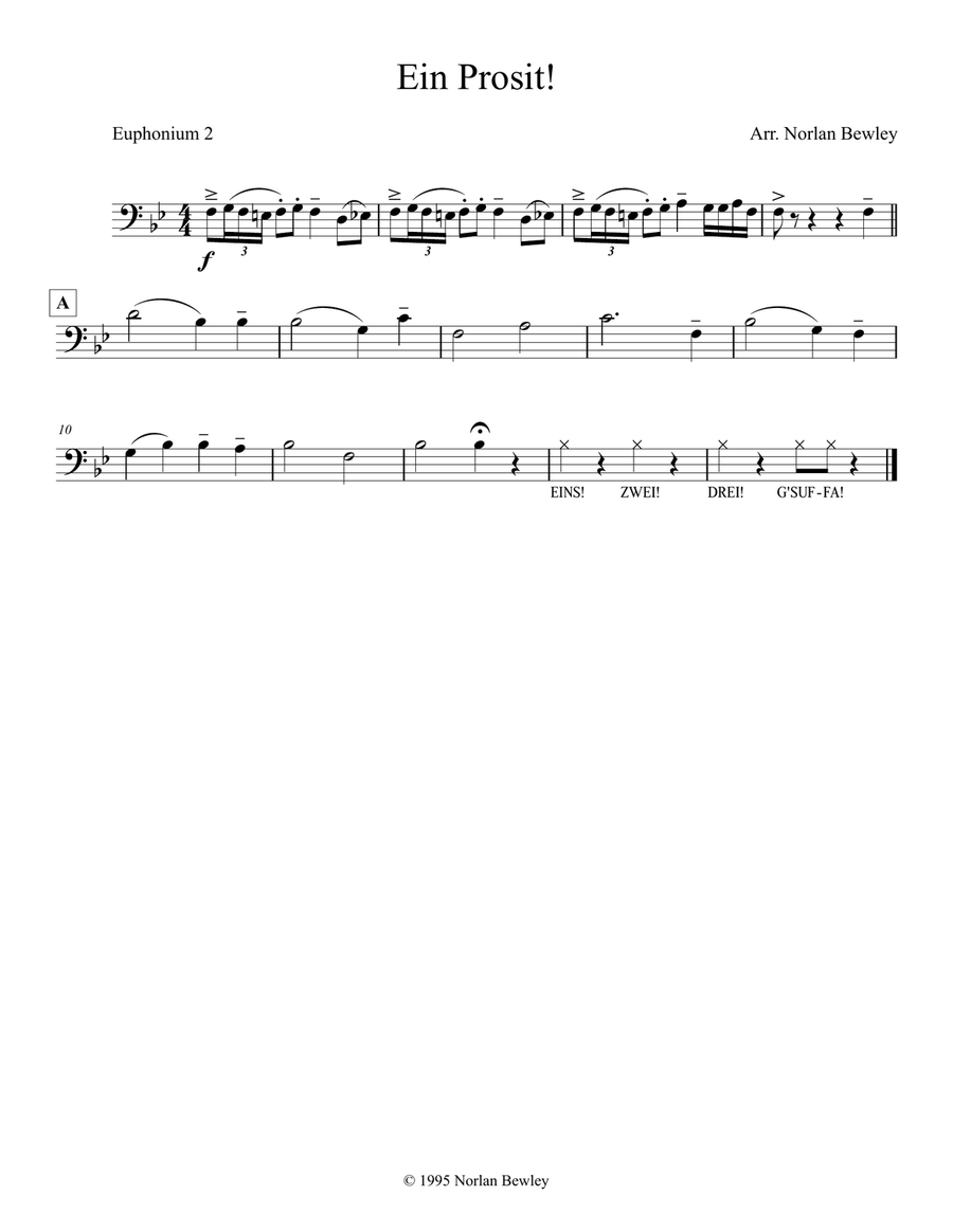 Ein Prosit - Tuba/Euphonium Quartet image number null