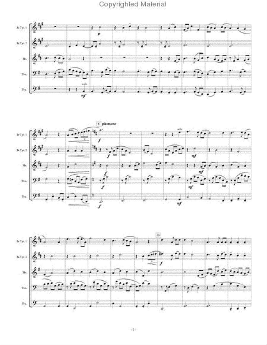 2 Hymns Brass Quintet scores gallery preview page 3