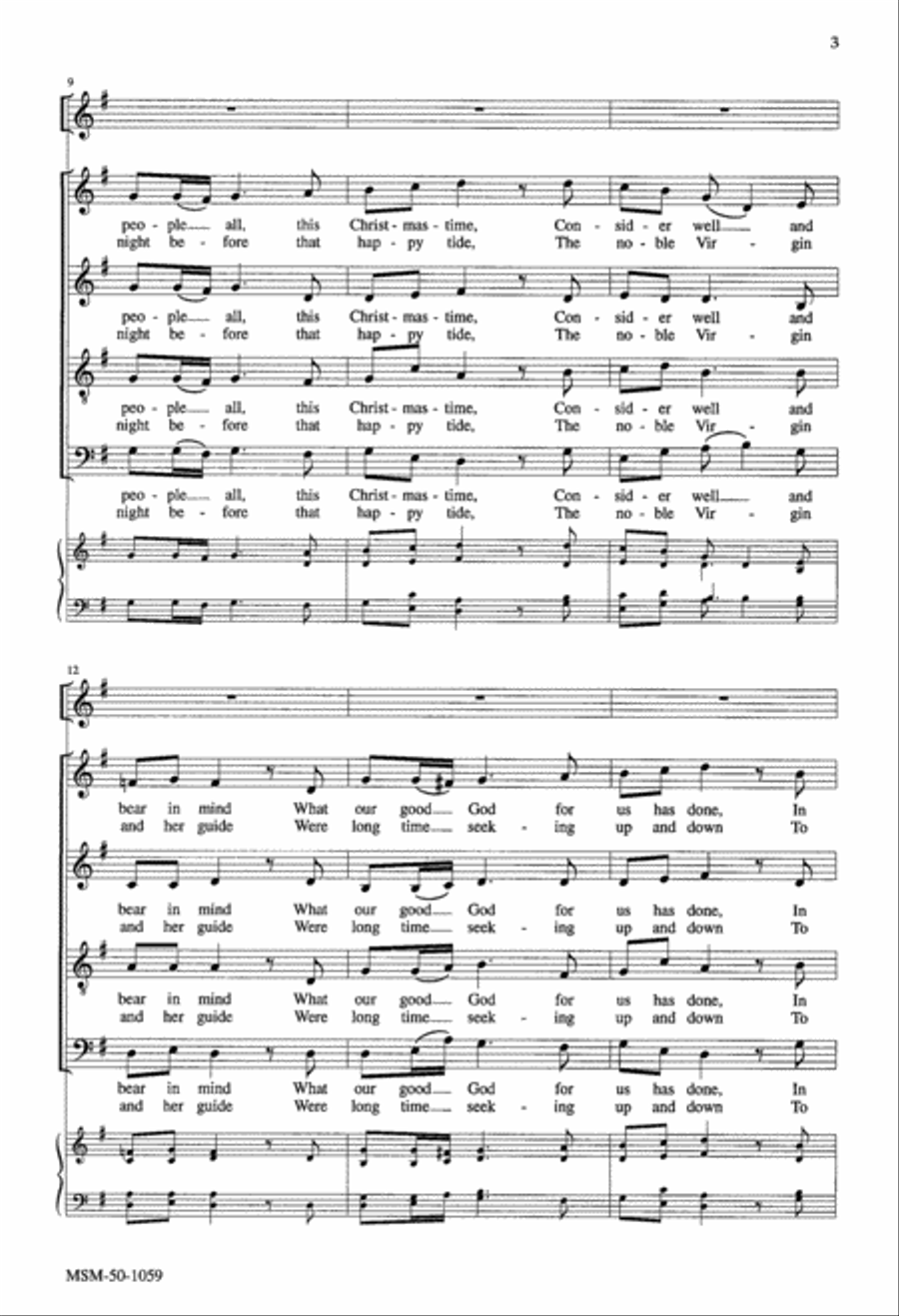 Wexford Carol 4-Part scores gallery preview page 2