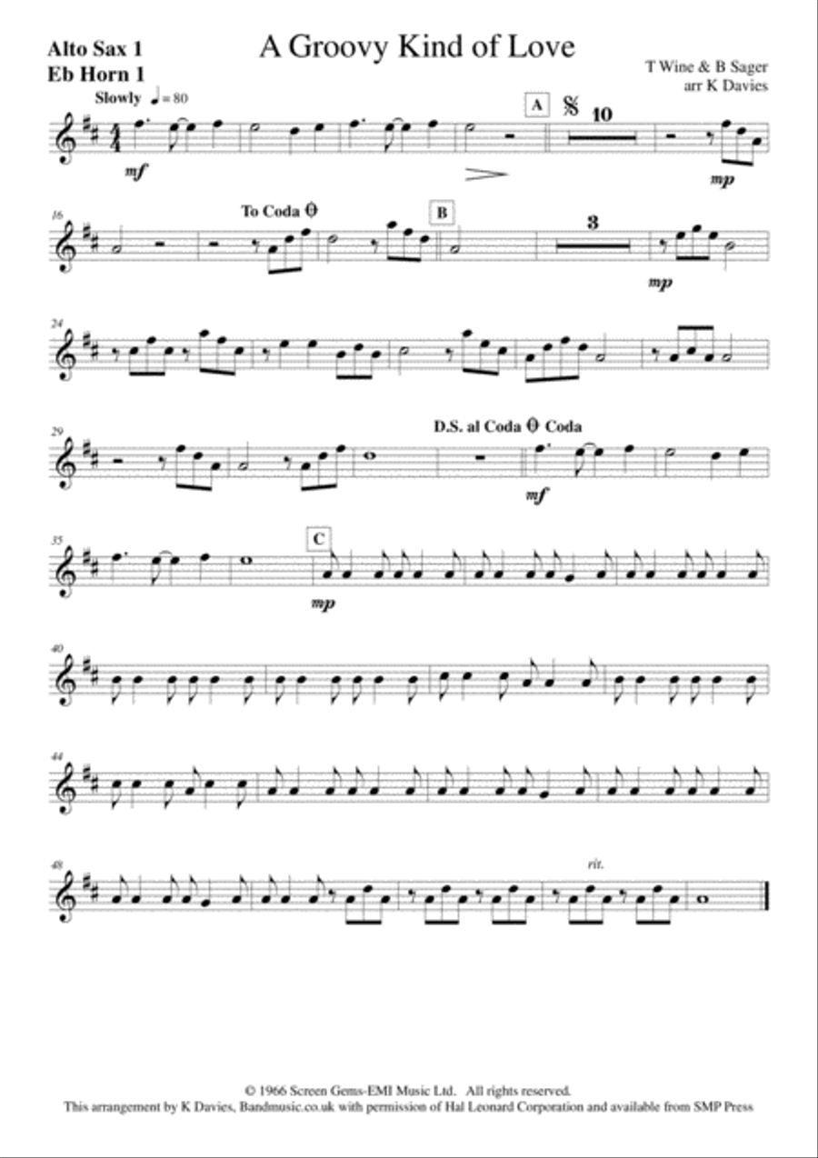 A Groovy Kind Of Love Large Ensemble scores gallery preview page 5