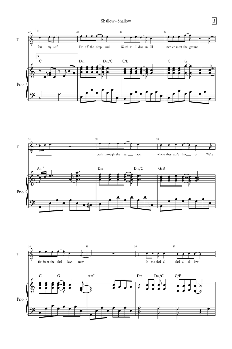 Shallow A Cappella scores gallery preview page 3