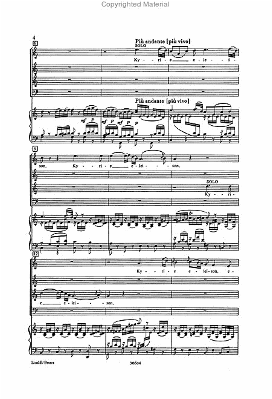 Missa in C K317 Coronation Mass (Vocal Score) 4-Part scores gallery preview page 3