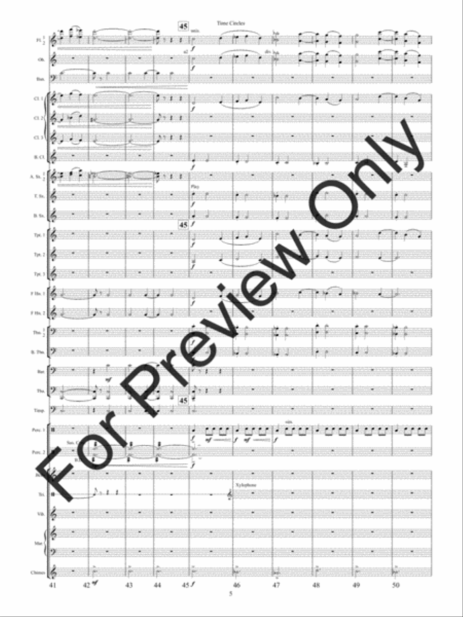 Time Circles (Score) Concert Band scores gallery preview page 8