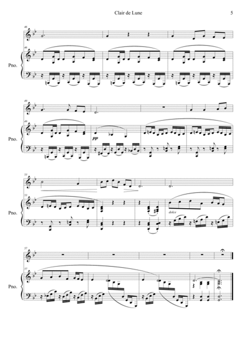Clair de lune Op.46, No.2 in Bb image number null