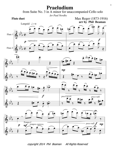 Praeludium - Reger- flute duet image number null
