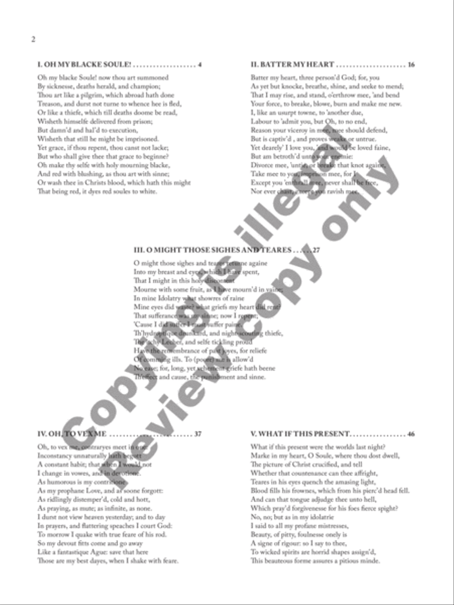 The Holy Sonnets of John Donne: 9 Songs for Tenor and Piano on Sonnets by John Donne Tenor Voice scores gallery preview page 4