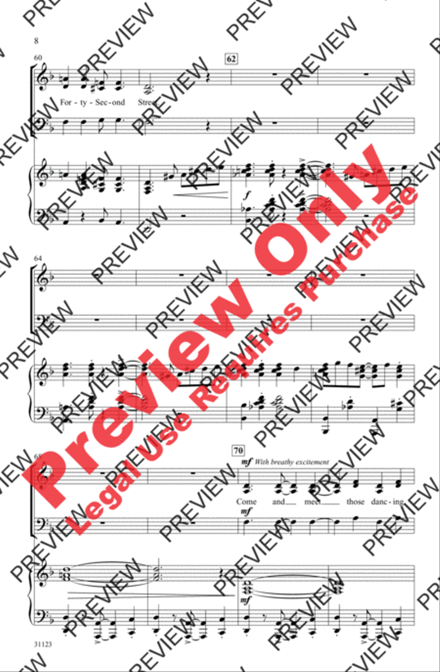 Forty-Second Street 3-Part scores gallery preview page 8