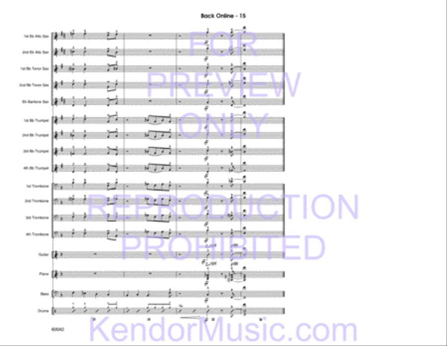 Back Online Jazz Ensemble scores gallery preview page 17