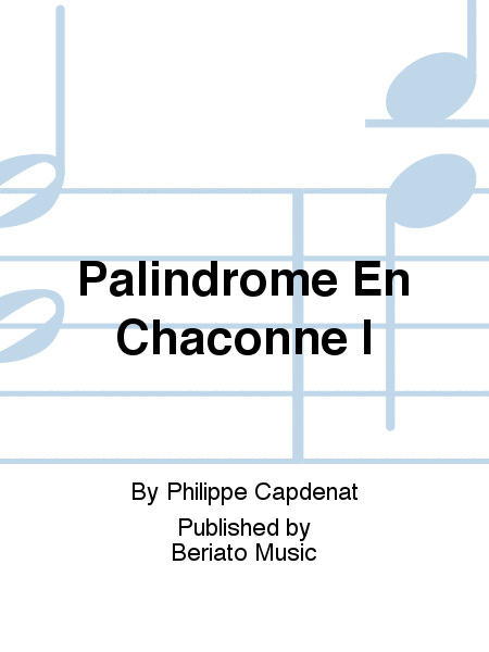 Palindrome En Chaconne I