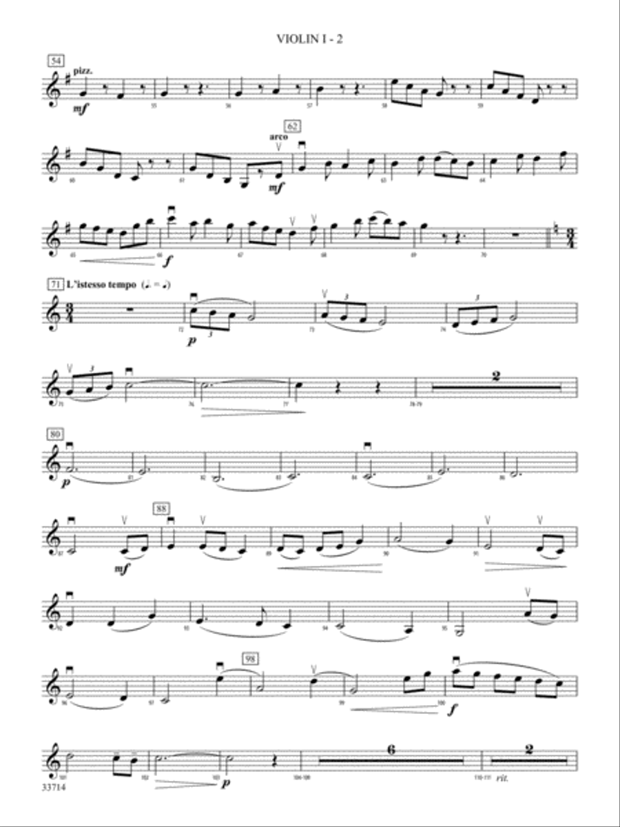 A Keltic Feast: 1st Violin String Orchestra scores gallery preview page 2
