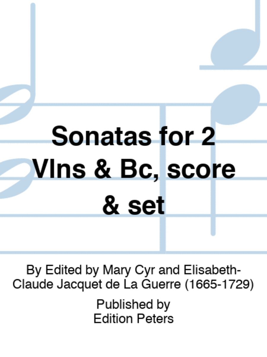 Sonatas for 2 Vlns & Bc, score & set