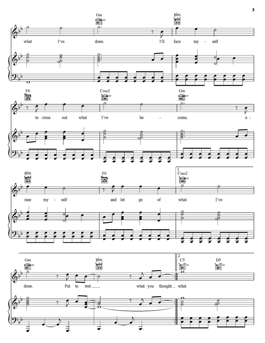 What I've Done Piano, Vocal, Guitar scores gallery preview page 3